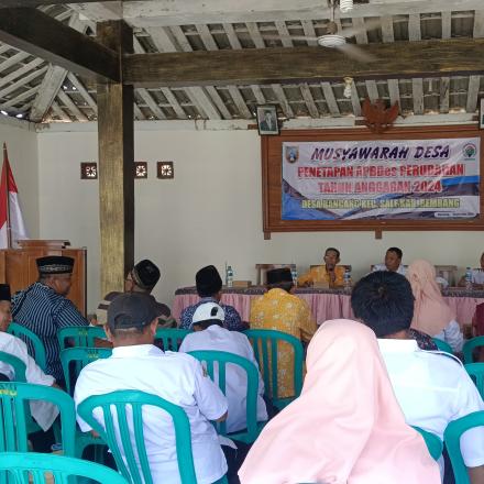 Penetapan Apbdes Perubahan Tahun 2024